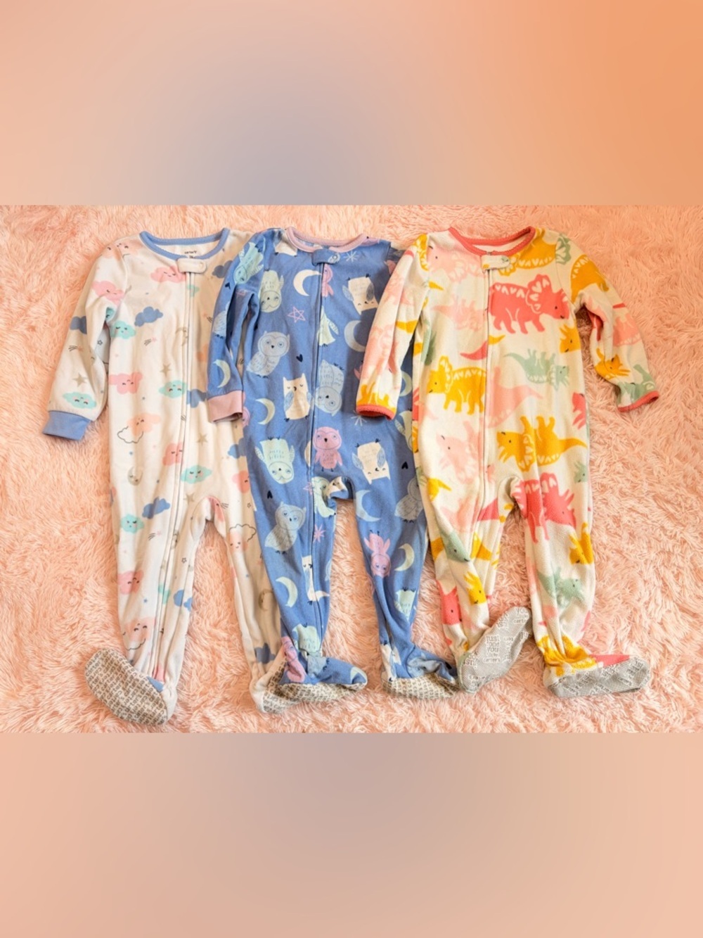 Carter's footie pajamas (Set of 3)